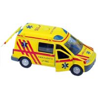 Kids Globe Ambulance kov 14 cm se světlem a zvukem 2