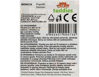 Teddies Auto popeláři s doplňky plast na volný chod 13x17x34cm 18m+