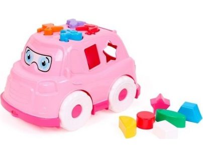 Auto vkládačka plastová růžová