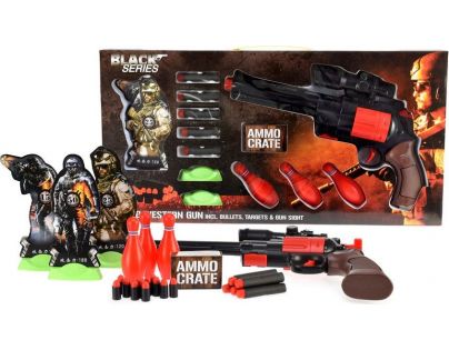 Black Series Sada pistole 35 cm na pěnové náboje s doplňky