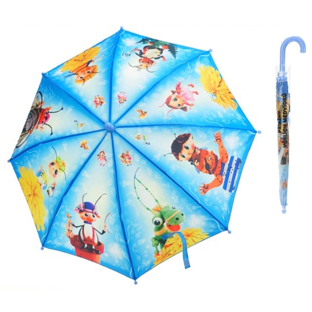 MIKRO 26509 - Deštník Příběhy včelích medvídků - modrý 56cm