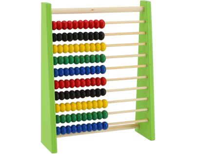 Dřevěné Počítadlo 100 kuliček zelené