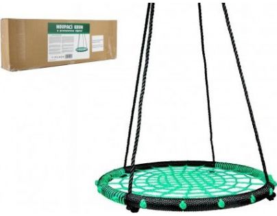 Houpací kruh s provazovým výpletem zelený 80 cm