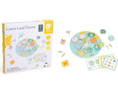 Teddies Hra Lotusový list dřevěná v krabici 28x28x4cm