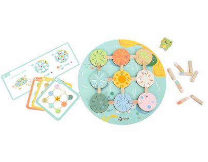 Teddies Hra Lotusový list dřevěná v krabici 28x28x4cm