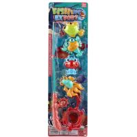 Teddies Hra ryby rybář s prutem 45cm plast 4 barvy na kartě 17x58cm 5
