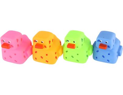 Teddies Kačenka pixel do vany guma 8x10cm 4 barvy 24ks v boxu