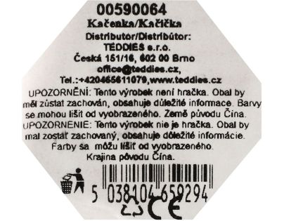 Teddies Kačenka pixel do vany guma 8x10cm 4 barvy 24ks v boxu