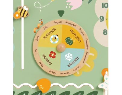 Teddies Kalendář dřevěný v anglickém jazyce v krabici 31x31x5cm