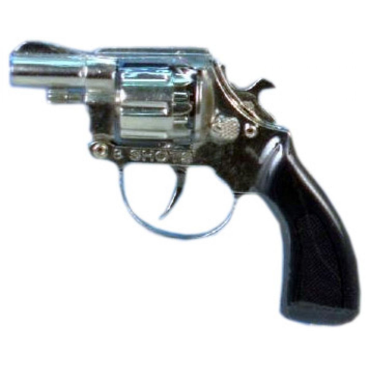 Teddies GG3908-S-8001BNS - Pistole - Kapslovka s tlumičem kov 16cm 8 ran