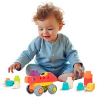 Teddies Kostky stavebnice 48ks plast v plastovém kufříku 26x12x19cm 18m+ 4