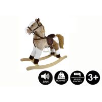 Teddies Kůň houpací světle hnědý plyš 71cm 5