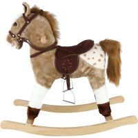 Teddies Kůň houpací světle hnědý plyš 71cm 2