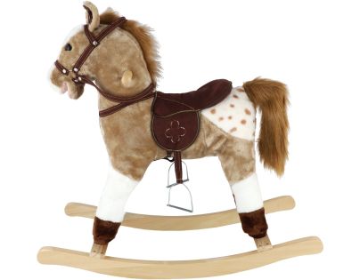 Teddies Kůň houpací světle hnědý plyš 71cm