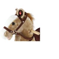Teddies Kůň houpací světle hnědý plyš 71cm 4