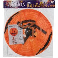 Teddies Lampion koule Halloween se střapci papír průměr 30cm v sáčku (bez hůlky) 3 druhy karneval 6