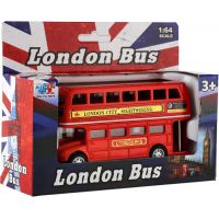 Teddies Londýnský patrový autobus červený 6