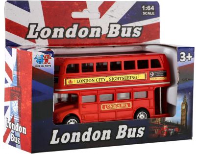 Teddies Londýnský patrový autobus červený