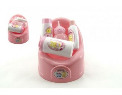 Nočník plastový s doplňky růžový