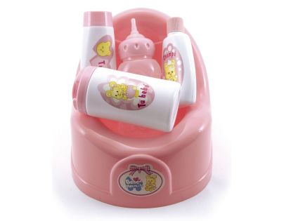 Nočník plastový s doplňky růžový