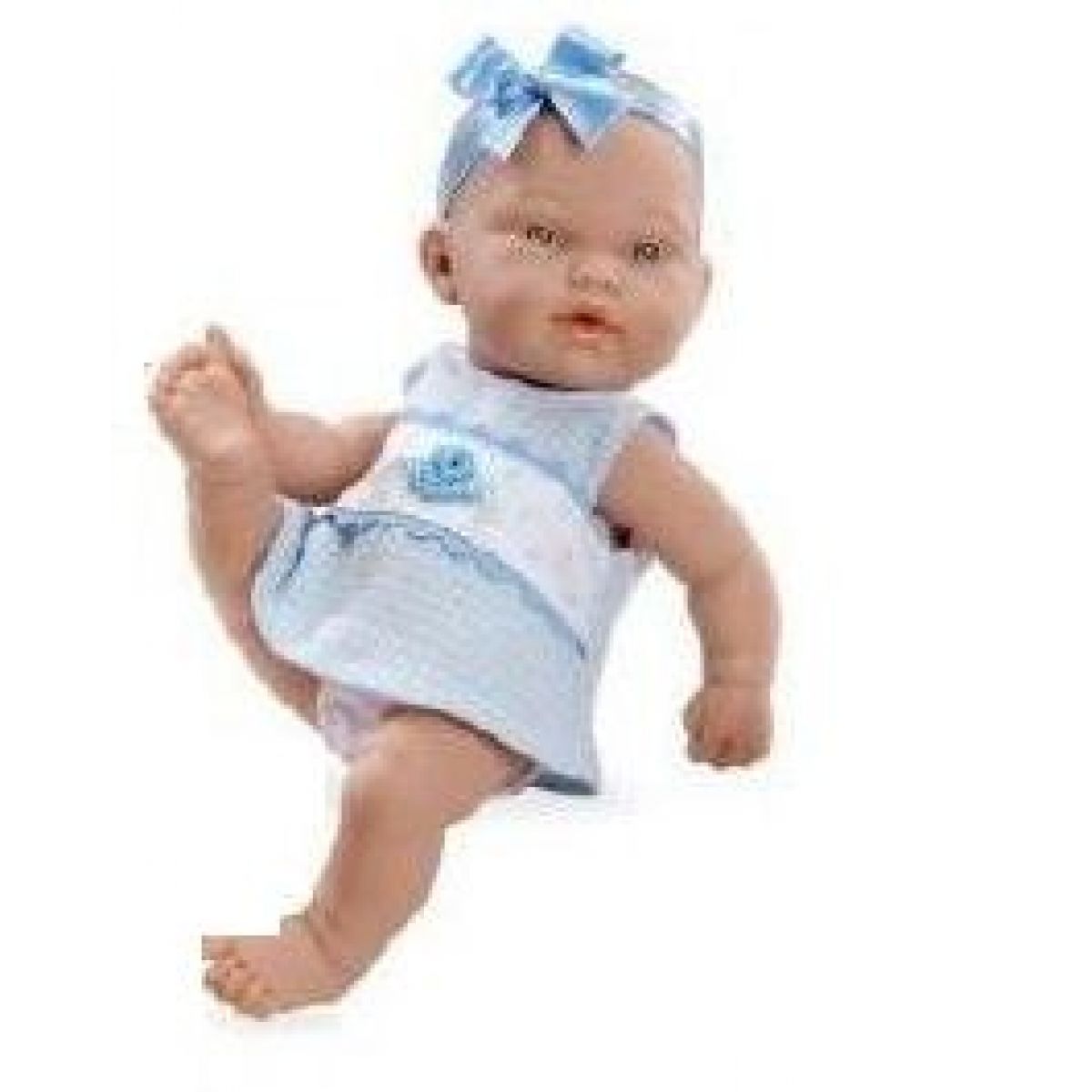 Panenka miminko vonící 26 cm - Modré šaty