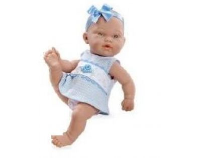 Panenka miminko vonící 26 cm - Modré šaty
