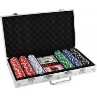 Poker sada 300 ks včetně kostek a karet v hliníkovém kufříku 2
