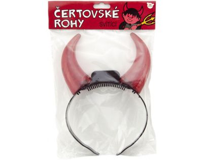 Teddies Rohy čertovské svítící na baterie 15 cm