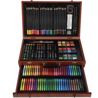 Teddies Sada na malování - Art box kreativní sada 143ks v dřevěném kufříku 38x25x8cm