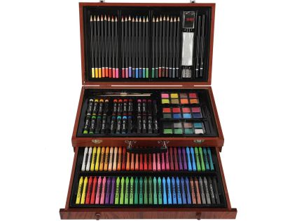 Teddies Sada na malování - Art box kreativní sada 143ks v dřevěném kufříku 38x25x8cm