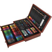 Teddies Sada na malování - Art box kreativní sada 143ks v dřevěném kufříku 38x25x8cm 2