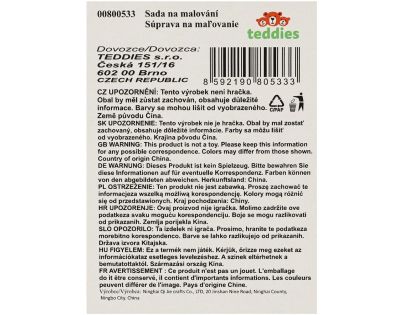 Teddies Sada na malování - Art box kreativní sada 143ks v dřevěném kufříku 38x25x8cm