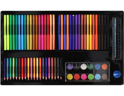 Teddies Sada na malování - Art box kreativní sada 180ks v dřevěném kufříku 47x30x4,5cm