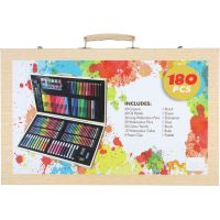 Teddies Sada na malování - Art box kreativní sada 180ks v dřevěném kufříku 47x30x4,5cm 6