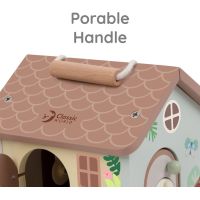 Teddies Skládanka vkládačka dům dřevo 11ks 16x15x14cm 18m+ 6