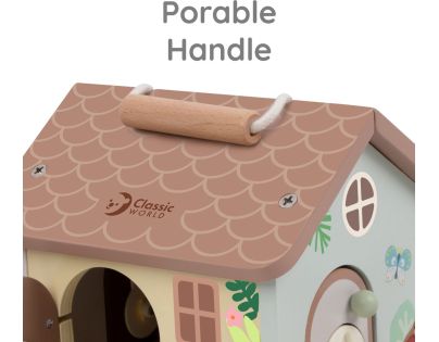 Teddies Skládanka vkládačka dům dřevo 11ks 16x15x14cm 18m+