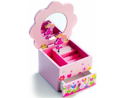 Dřevěná hrající skříňka Princess se šuplíčkem