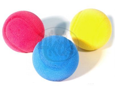 MIKRO 11640 - Soft míč na softtenis pěnový 7cm 3 barvy 3ks v sáčku