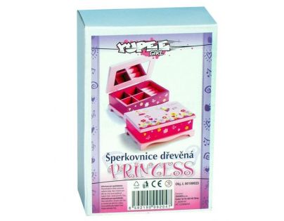 YUPEE 00100023 - Dřevěná šperkovnice Princess