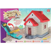 Teddies Stavebnice dům s pískem plast s doplňky v krabici 28x19x8cm 2