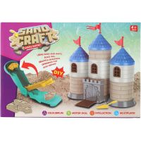 Teddies Stavebnice hrad s pískem plast s doplňky v krabici 28x19x8cm 2