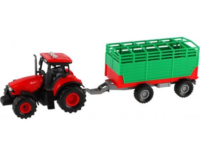 Traktor Zetor červený s vlekem 36 cm na setrvačník