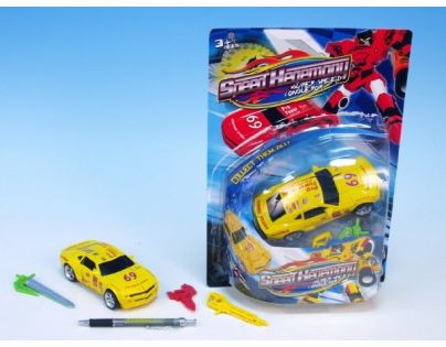 Transformer Auto závodní s doplňky 15 cm