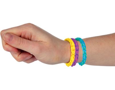 Teddies Udělej si svůj náramek - gumičky 5000ks + náčiní 4 barvy v sáčku 17x22cm