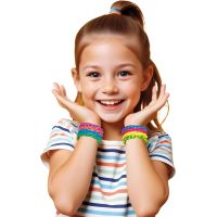 Teddies Udělej si svůj náramek - gumičky 5000ks + náčiní 4 barvy v sáčku 17x22cm 4