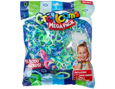 Teddies Udělej si svůj náramek - gumičky 5000ks + náčiní 4 barvy v sáčku 17x22cm