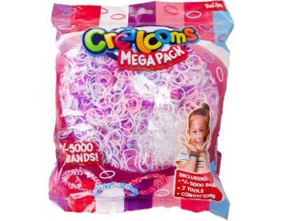 Teddies Udělej si svůj náramek - gumičky 5000ks + náčiní 4 barvy v sáčku 17x22cm