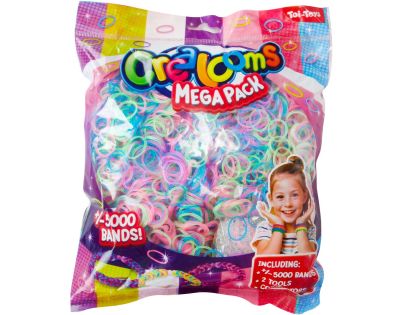 Teddies Udělej si svůj náramek - gumičky 5000ks + náčiní 4 barvy v sáčku 17x22cm