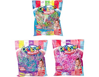 Teddies Udělej si svůj náramek - gumičky 5000ks + náčiní 4 barvy v sáčku 17x22cm