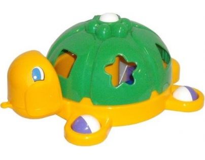 Vkládačka želva plast 32 cm Zelená
